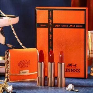 NIB Linnsz Leather Bag Lipstick Gift Set